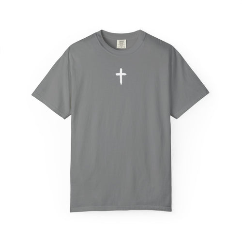 Christian Cross T-Shirt — "Jesus Loves You" Graphic Tee with 1 John 4:19 Back Design